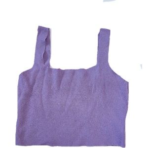 Ribbed Purple crop top 💜